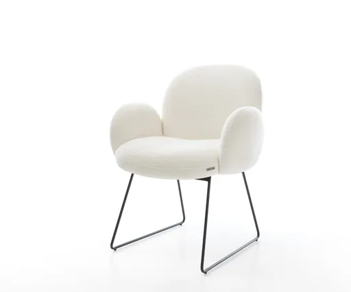 Jídelní židle Nube-Flex s područkami bouclé měkký béžová tenká