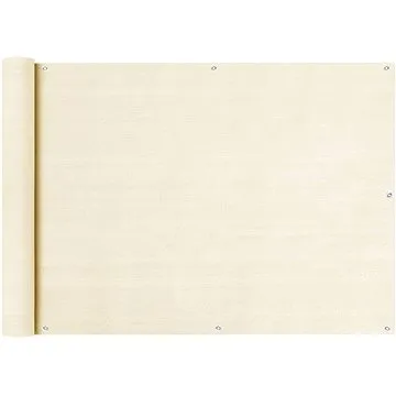 Balkonová zástěna krémová 75 x 300 cm HDPE  (310920)