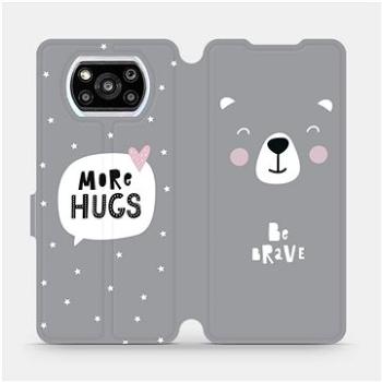 Flipové pouzdro na mobil Xiaomi Poco X3 Pro - MH06P Be brave - more hugs (5903516704828)