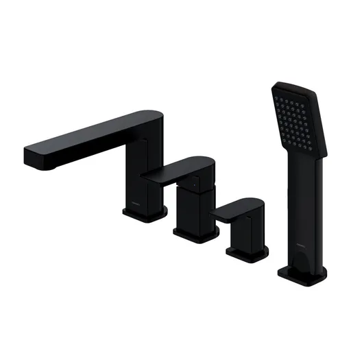OMNIRES BARETTI vanová baterie 4-otvorová černá mat /BLM/ BA7832BL