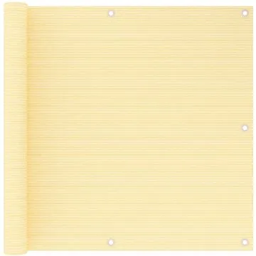 Balkonová zástěna béžová 90 x 500 cm HDPE (310914)