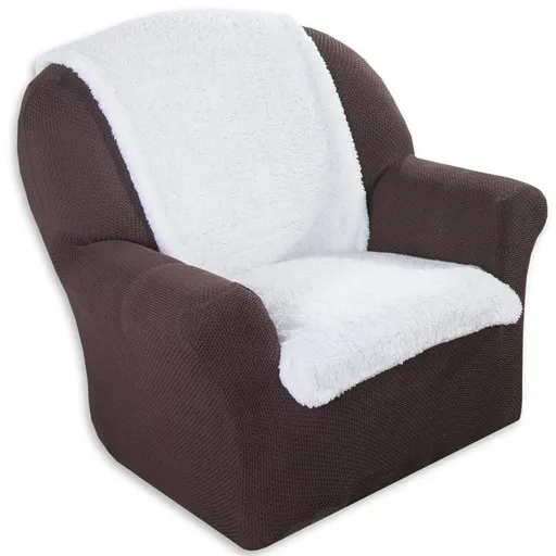 Přehozy SHERPA krémové křeslo