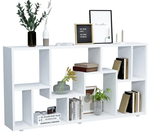 VCM Stojací police Lanisa L, bílá