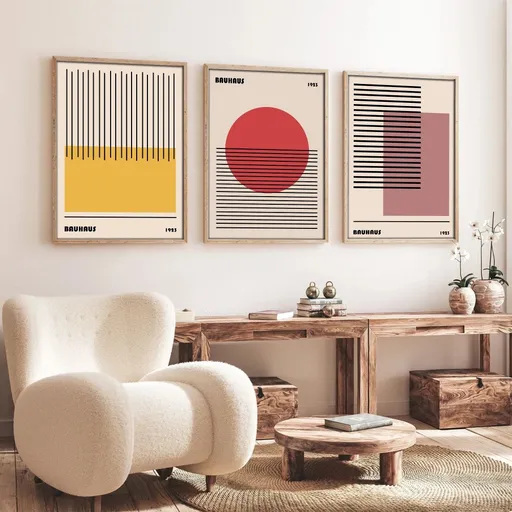 Dekorativní rámovaný obraz z MDF (3 kusy) Huhu250 - 50 x 70