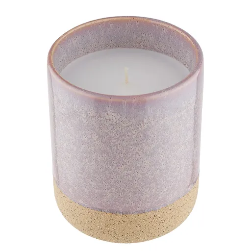 SCENTS OF HOME Vonná svíčka v keramice divoký iris a pomeranč - růžová