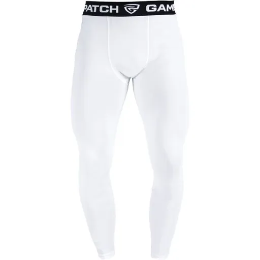 GAMEPATCH COMPRESSION PANTS Kompresní unisex legíny, bílá, velikost