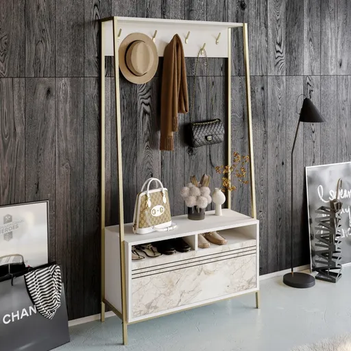 Předsíňová stěna Devin - White