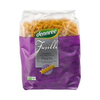 Těstoviny fusilli celozrnné 1000 g BIO   DENNREE