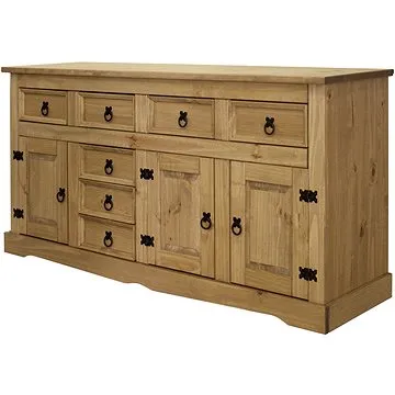 IDEA Komoda 3 dveře + 7 zásuvek CORONA vosk (16313)