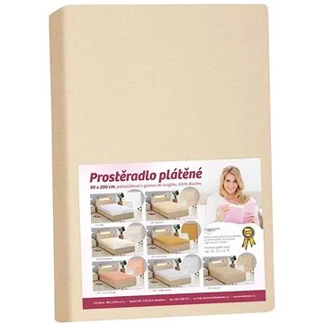 Bellatex Plátěné - 90 × 200 cm - béžová (4822)