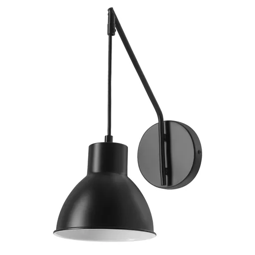 INEZZ 1x60W E27 černá nástěnná lampa, moderní nástěnná lampa do obývacího pokoje, ložnice nebo chodby, elegantní industriální design