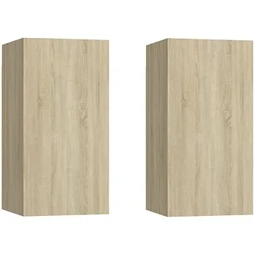 SHUMEE 2 ks dub sonoma, 30,5 × 30 × 60 cm (803333)