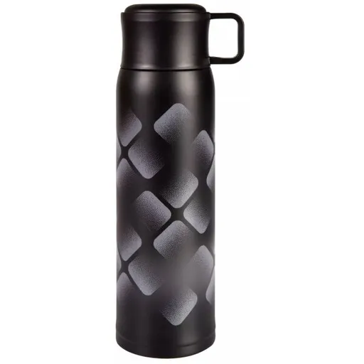 ALBI THERMO BOTTLE 500 ML Termoláhev s hrnkem, černá, velikost