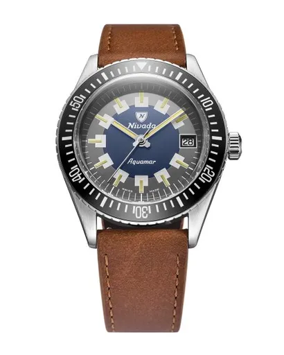 Nivada Grenchen Aquamar Vintage - Brown Leather