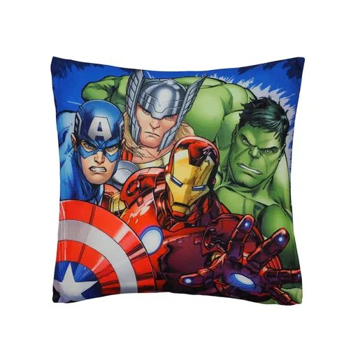 Jerry Fabrics Dětský polštářek s potiskem - Avengers - Heroes 03 | 40 x 40 cm