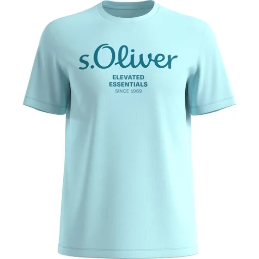 s.Oliver LOGO T-NOOS Pánské tričko, světle modrá, velikost