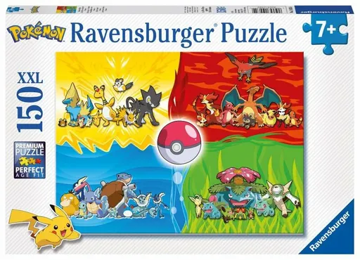 Ravensburger Puzzle - Druhy Pokémonů 150 XXL dílků