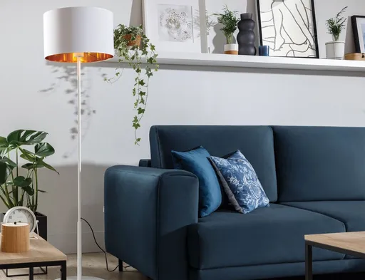 Vespillo 40x40x150cm stojací 1 bílý/zlatý