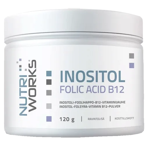 NutriWorks Inositol Folic Acid B12 - 120g