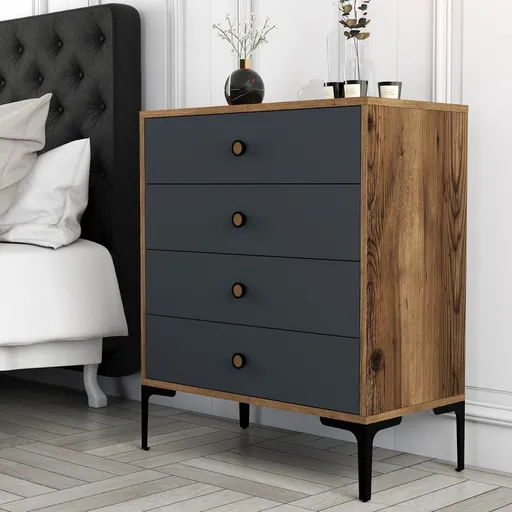 Komoda Lizbon 536 - Walnut, Anthracite