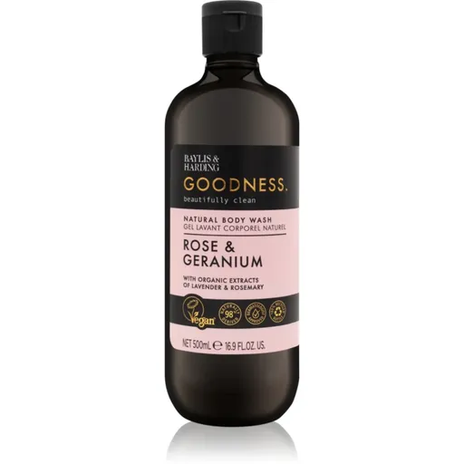 Baylis & Harding Goodness Rose & Geranium sprchový gel s vůní květin 500 ml