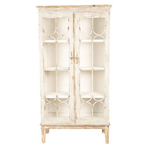 Šedá vintage skříň s odřením a patinou Laura - 95*42*180 cm 50388