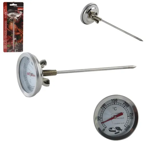 Teploměr nerez do udírny 16 cm - ORION