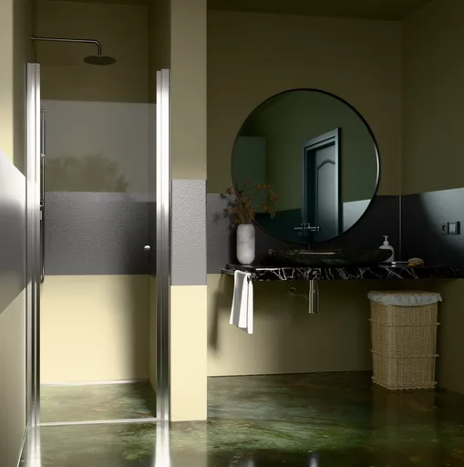 H K Sprchové dveře PURE D1 90 jednokřídlé 86-91 x 190 čiré sklo PURED190