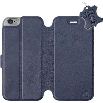 Flip pouzdro na mobil Apple iPhone 6 / iPhone 6s - Modré - kožené -   Blue Leather (5903226519057)