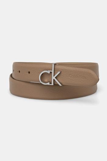 Kožený pásek Calvin Klein dámský, béžová barva, K60K613073