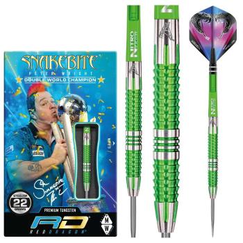 Dart szett Red Dragon steel Peter Wright Snakebite Mamba 22g, 90% 