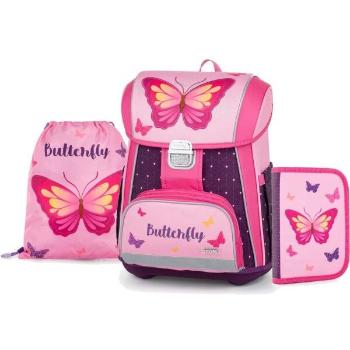 Oxybag SET MOTÝL Školní set, růžová, velikost