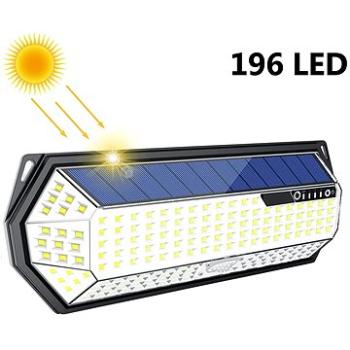 LEDSolar 196 solární venkovní světlo svítidlo, 196 LED se senzorem, bezdrátové, 4W, studená          (8595654702063)