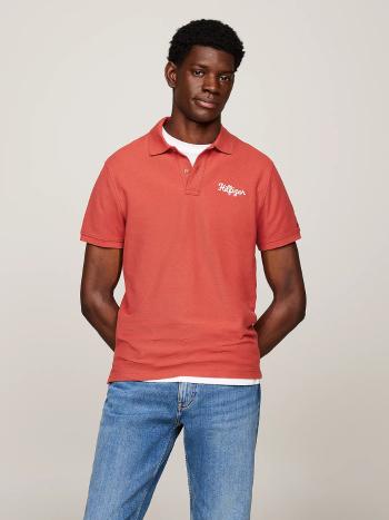 Tommy Hilfiger pánské cihlové polo triko - L (XM0)