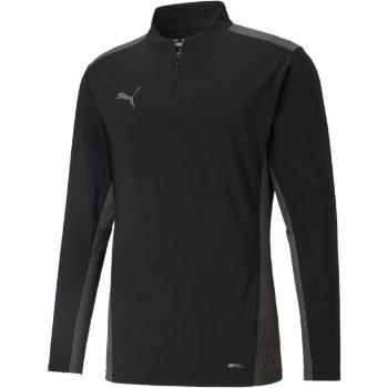 Puma TEAMCUP 1/4 ZIP TOP Pánská tréninková mikina, černá, velikost