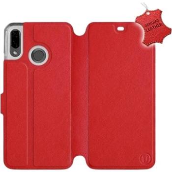 Flip pouzdro na mobil Huawei Nova 3 - Červené - kožené -   Red Leather (5903226499731)