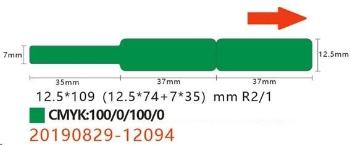 Niimbot štítky na kabely RXL A2K18638901, 12,5x109mm 65ks Green pro D11 a D110