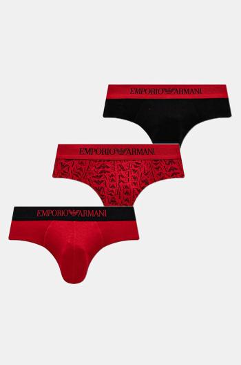 Bavlněné slipy Emporio Armani Underwear červená barva, 111624 4F722