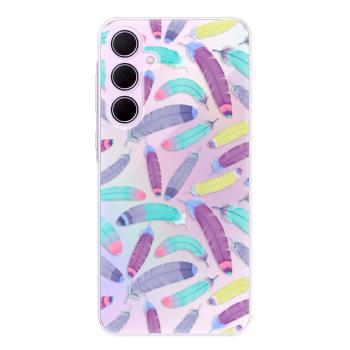 Odolné silikonové pouzdro iSaprio - Feather Pattern 01 - Samsung Galaxy A55 5G