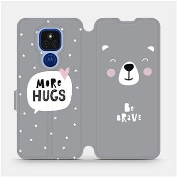 Flipové pouzdro na mobil Motorola Moto E7 Plus - MH06P Be brave - more hugs (5903516384464)