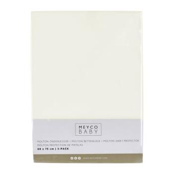 MEYCO White Podložka do postele Molton 3-pack 68 x 75 cm