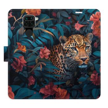 Flipové pouzdro iSaprio - Flower Jaguar 02 - Xiaomi Redmi Note 9