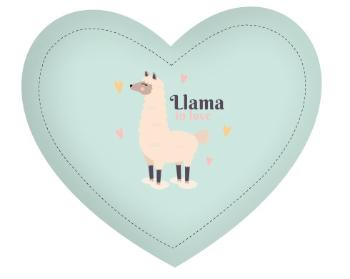 Polštář Srdce Llama in love