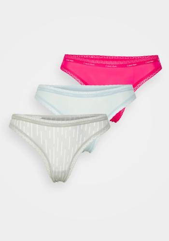 Dámská tanga Calvin Klein QD3802 6VW 3PACK M Mix