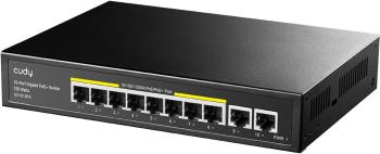 Switch CUDY 8-Port Gigabit PoE+ Switch with 2 Gigabit Uplink Ports 120W