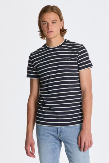 TRIČKO GANT STRIPED SS T-SHIRT EGGSHELL