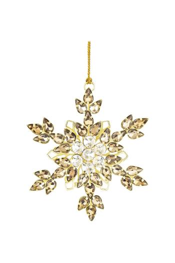 dekoratív medál 12 x 10 x 1 cm sárga