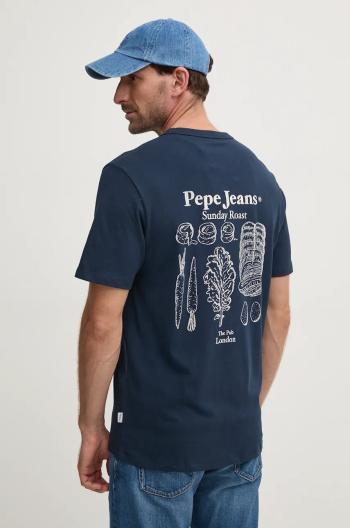 Bavlněné tričko Pepe Jeans ARRYN tmavomodrá barva, s potiskem, PM509623