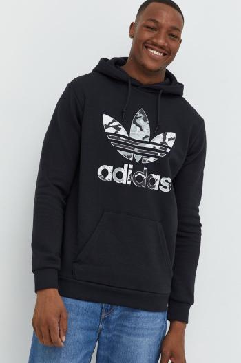 Mikina adidas Originals pánská, černá barva, s potiskem