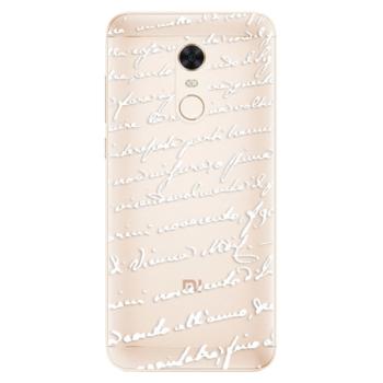 Silikonové pouzdro iSaprio - Handwriting 01 - white - Xiaomi Redmi 5 Plus